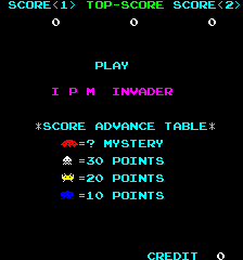 IPM Invader Title Screen